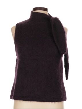 H&M Mohair Tie Neck Sleeveless Sweater Tank Top